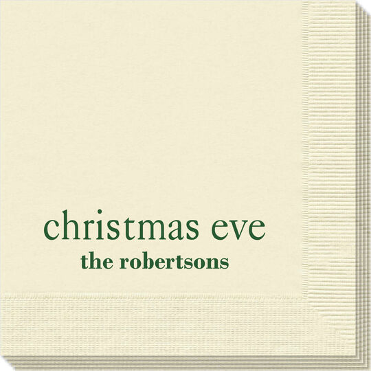 Big Word Christmas Eve Napkins